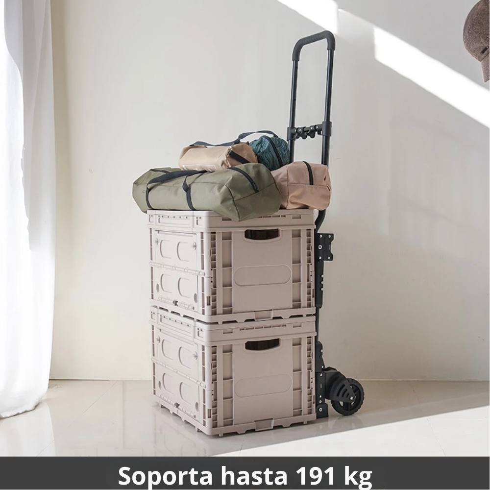 CargoFlex 2 en 1™: fuerza para cargar, ligero para guardar.