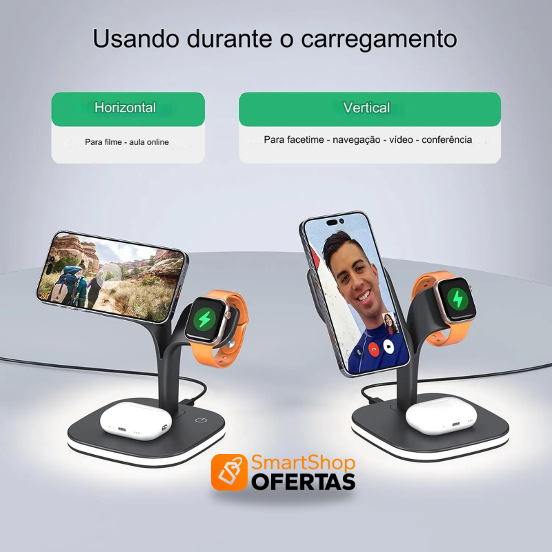 Cargador Magnético Rápido 4 en 1 con LED - Smarts Plant Kux