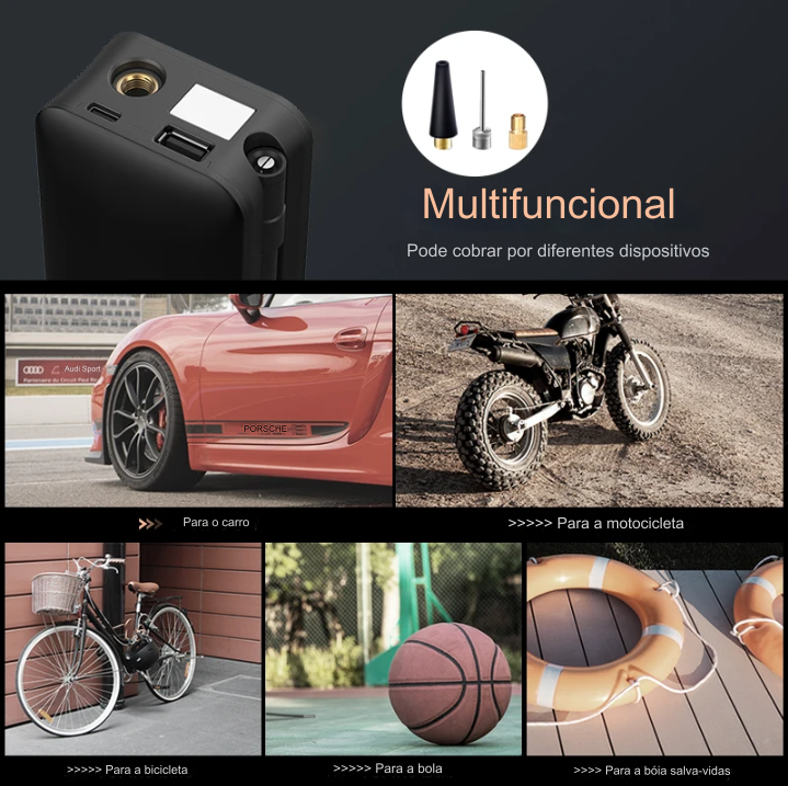 Compresor Portátil Smarts® - Recargable con Linterna